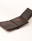 AMERICAN TANNER Genuine Leather Hand Burnished Bifold Wallet For Men Women H3.5 X W4.75 X D0.5