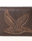 AMERICAN TANNER Genuine Leather Hand Burnished Bifold Wallet For Men Women H3.5 X W4.75 X D0.5