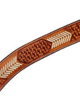 HILASON Western Genuine Leather Horse V Shaped Breast Collar Oiled Tan