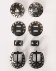 Hilason Western German Silver Hand Engraved Horse Tack Set Buckle Concho