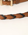 8 Feet Hilason Western Horse American Leather Laced Barrel Roper Reins Brown