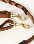 8 Feet Hilason Western Horse American Leather Laced Barrel Roper Reins Brown