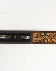 HILASON Western Genuine Leather Belt for Men Women Cowboy Cowgirl Handmade Unisex Full Grain Heavy Duty Tooled Beaded Belt