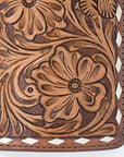 Hilason Western Stylish Floral Hand Tooled Genuine Leather Smartphone Cell Phone Holder