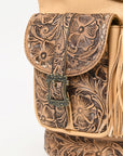American Darling ADBG1306 Backpack Hand Tooled Genuine Leather Women Bag Western Floral Handbag