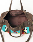 OHLAY OHA101D DUFFEL Upcycled Wool Genuine Leather women bag western handbag purse