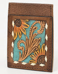 American Darling ADCCG101 Floral Western Hand Tooled Genuine Leather Women Card-Holder