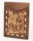 American Darling ADCCG102 Floral Western Hand Tooled Genuine Leather Women Card-Holder