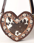 American Darling ADBGA476 Hand Tooled Hair-On Genuine Leather Women Bag Western Handbag Purse