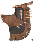 Hilason Western Bull Riding Chinks Chaps Adult Pro Rodeo Bronc Leather Brown
