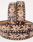American Darling ADBLF236-L Beautifully Hand Tooled Genuine American Leather Belt Men and Women