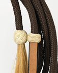 Hilason Western Horse Beautiful Noseband Tack American Leather Rein with Bosal Set