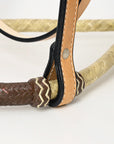 Hilason Western Horse Beautiful Noseband Tack American Leather Rein with Bosal Set