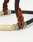 Hilason Western Horse Beautiful Noseband Tack American Leather Rein with Bosal Set