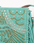 American Darling ADBG1322A Hand Tooled Hair-On Genuine Leather Women Bag Western Handbag Purse