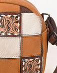 American Darling ADBG1323 Hand Tooled Hair-On Genuine Leather Women Bag Western Handbag Purse