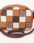American Darling ADBG1323 Hand Tooled Hair-On Genuine Leather Women Bag Western Handbag Purse