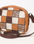 American Darling ADBG1323 Hand Tooled Hair-On Genuine Leather Women Bag Western Handbag Purse