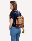 American Darling Bucket Hand Tooled Hair On Genuine Leather Women Bag Western Handbag Purse
