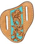 Hilason Leather Angled Knife Scabbard Sheath Cover Floral Tooled