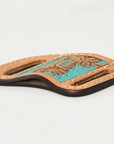 Hilason Leather Angled Knife Scabbard Sheath Cover Floral Tooled