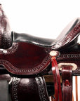 Hilason Western Horse Kids Youth Children Trail Genuine Leather Saddle Dark Brown