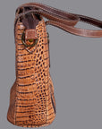 American Darling Western Crocodile Embossed Women Genuine Leather Handbag Purse Bag