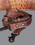 American Darling Western Crocodile Embossed Women Genuine Leather Handbag Purse Bag