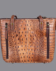 American Darling Western Crocodile Embossed Women Genuine Leather Handbag Purse Bag