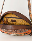 American Darling ADBGA486 Hand Tooled Saddle Blanket Genuine Leather Women Bag Western Handbag Purse
