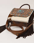 American Darling Briefcase Saddle Blanket Hair On Genuine Leather women bag western handbag purse