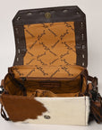 American Darling Briefcase Saddle Blanket Hair On Genuine Leather women bag western handbag purse