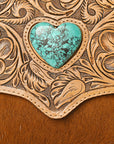 ADBG1389 American Darling Hand Tooled Hair On Genuine Leather Women Bag Western Handbag Purse