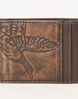 AMERICAN TANNER Genuine Leather Hand Burnished Bifold Wallet For Men Women H4 X W3.25 X D0.5