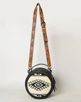 American Darling Saddle Blanket Genuine Leather Women Bag Western Handbag Purse
