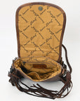 American Darling ADBG1392B Messenger Saddle Blanket Genuine Leather Women Bag Western Handbag Purse