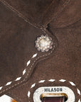 14-In Flex Tree Western Buckstitch Trail Barrel Handcrafted Leather Saddle For Endurance