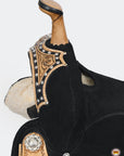 Hilason Flex Tree Western Horse Floral Trail Barrel American Leather Saddle Black