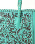 Tote Hand Tooled Genuine Leather women bag western handbag purse