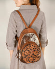 American Darling ADBGA507 Hand Tooled Hair-On Genuine Leather Women Bag Western Handbag Purse