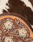 American Darling ADBGA508 Hand Tooled Hair-On Genuine Leather Women Bag Western Handbag Purse