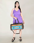 OHLAY OHA102B DUFFEL Upcycled Wool Genuine Leather women bag western handbag purse