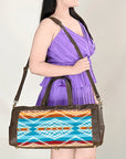 OHLAY OHA102B DUFFEL Upcycled Wool Genuine Leather women bag western handbag purse