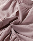 Solid Split V-Neck Ruffle Sleeve Peplum Blouse