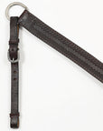 HILASON Western Horse Genuine Leather Hand Tooled Headstall Breast Collar Brown