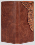 BAR H EQUINE Genuine Leather Hand Carved Rodeo Bifold Wallet For Men Women