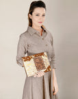 ADBG1396 American Darling Hand Tooled Hair On Genuine Leather Women Bag Western Handbag Purse