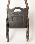 OHLAY HOBO Hand Tooled Upcycled Wool Genuine Leather women bag western handbag purse