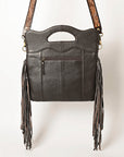 OHLAY HOBO Hand Tooled Upcycled Wool Genuine Leather women bag western handbag purse