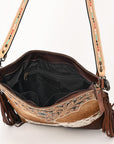 OHLAY OHG123 Cross Body Hand Tooled Hair-On Genuine Leather women bag western handbag purse